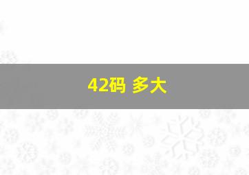 42码 多大